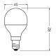Lampadina LED Antibatterica P40 E14/4,9W/230V 2700K - Osram
