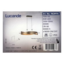Lucande - Lampadario a sospensione con filo LED dimmerabile MARIJA LED/24W/230V