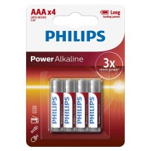 Philips LR03P4B/10 - 4 pz Batteria alcalina AAA POWER ALKALINE 1,5V