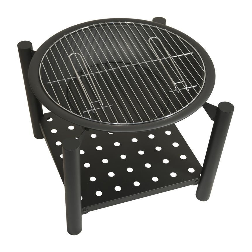 Portable legno campfire con un grate 48 cm