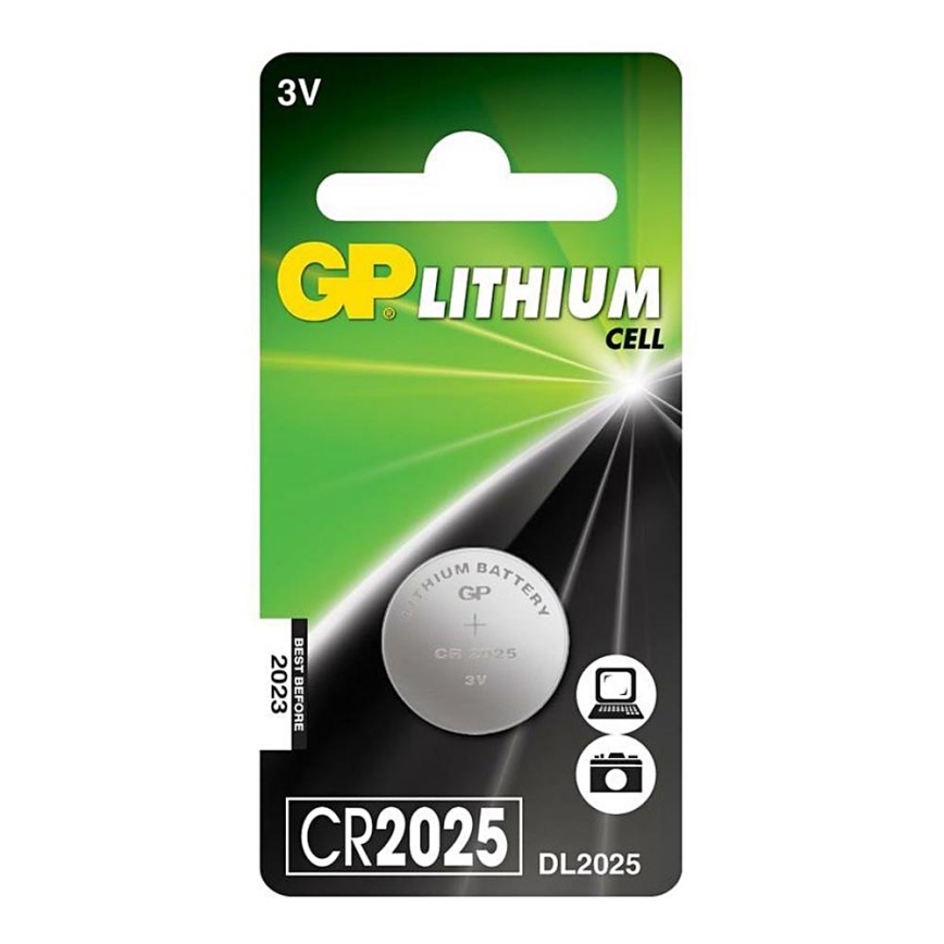 1 pz Batteira a bottone a litio CR2025 GP 3V/170mAh