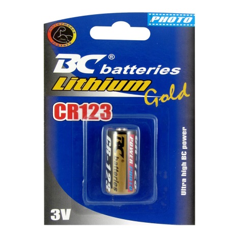 1 pz Batteria al litio CR123 GOLD 3V