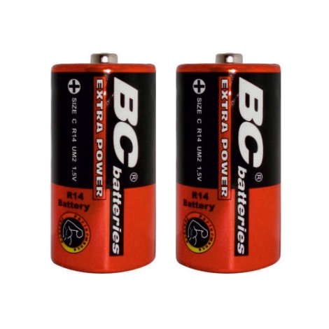 2 pz Batteria al cloruro di zinco EXTRA POWER C 1,5V