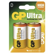 2 pz Batteria alcalina D GP ULTRA 1,5V