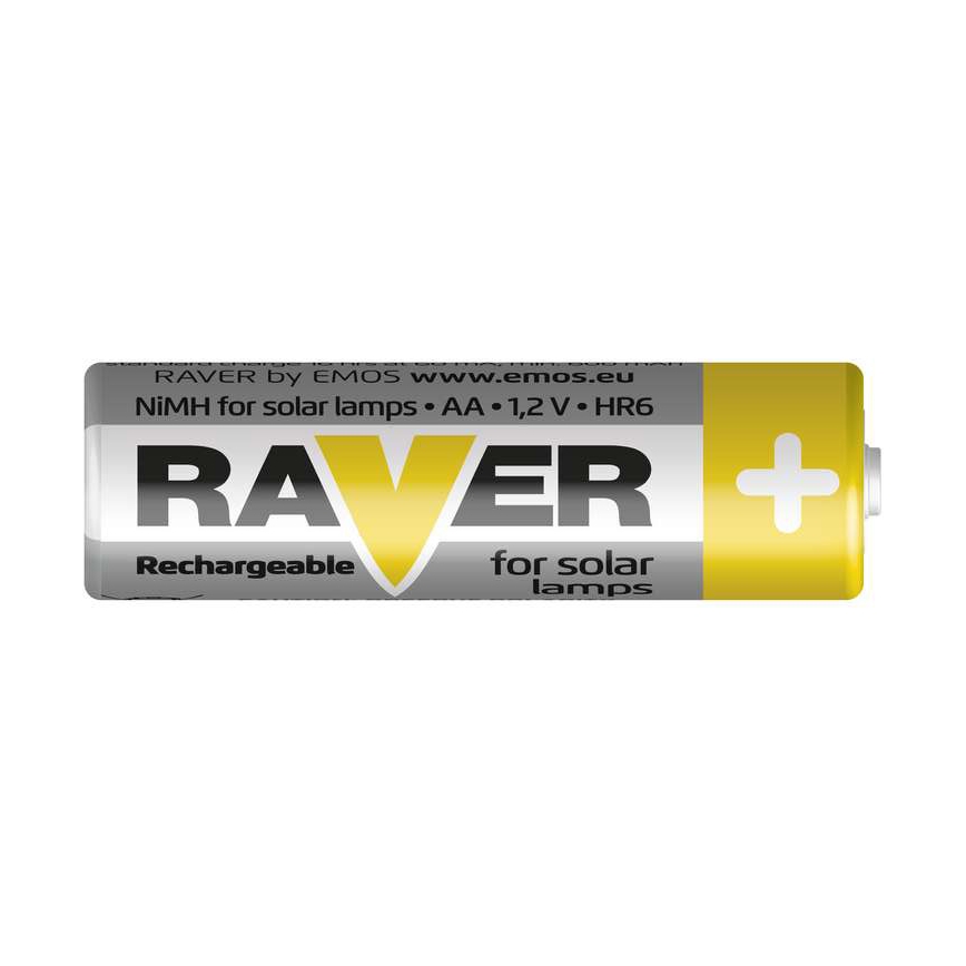 2 pz Batteria ricaricabile AA RAVER NiMH/1,2V/600 mAh