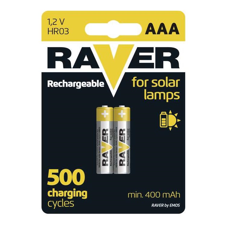 2 pz Batteria ricaricabile AAA RAVER NiMH/1,2V/400 mAh