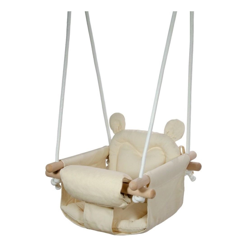 2Kids Toys - Altalena tessile per bambini color crema/faggio