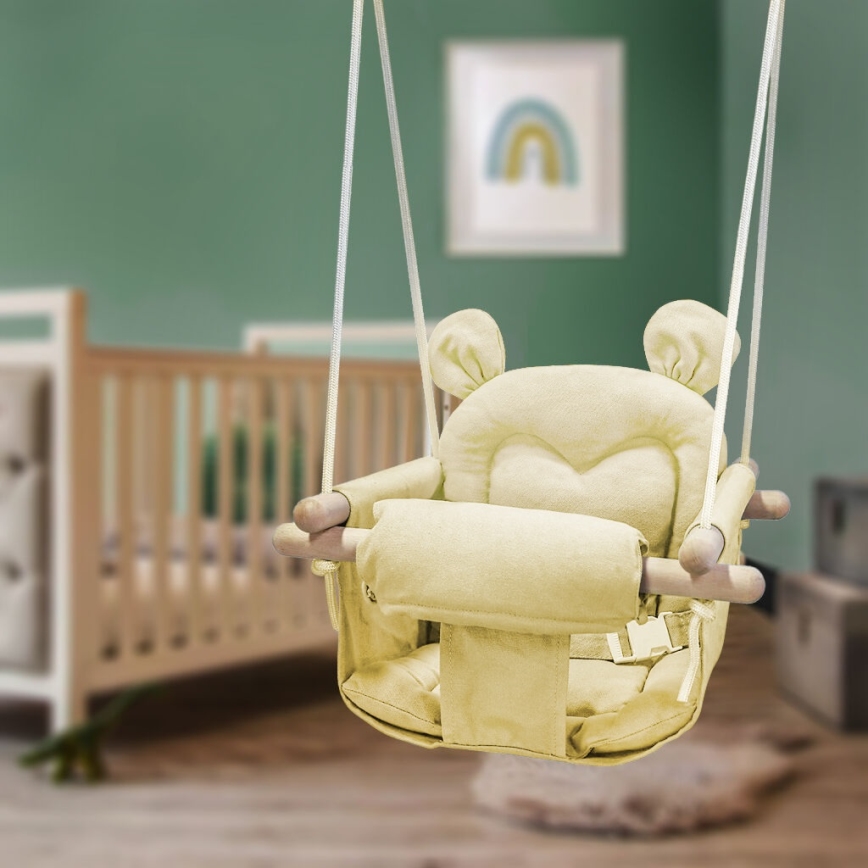 2Kids Toys - Altalena tessile per bambini color crema/faggio