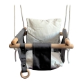 2Kids Toys - Altalena tessile per bambini grigio/bianco