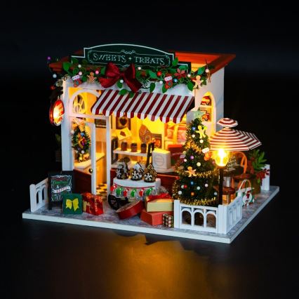 2Kids Toys - Casa in miniatura Natale pasticceria 2xAAA