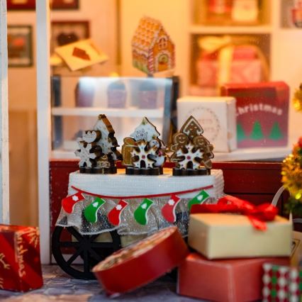 2Kids Toys - Casa in miniatura Natale pasticceria 2xAAA