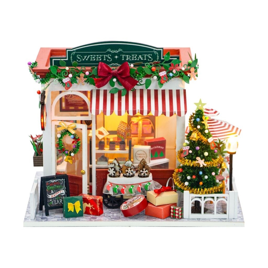 2Kids Toys - Casa in miniatura Natale pasticceria 2xAAA