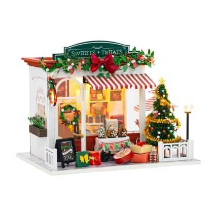 2Kids Toys - Casa in miniatura Natale pasticceria 2xAAA