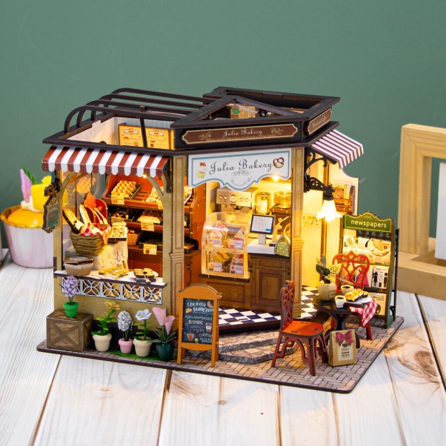 2Kids Toys - Casa in miniatura Panificio di Julia 2xAAA