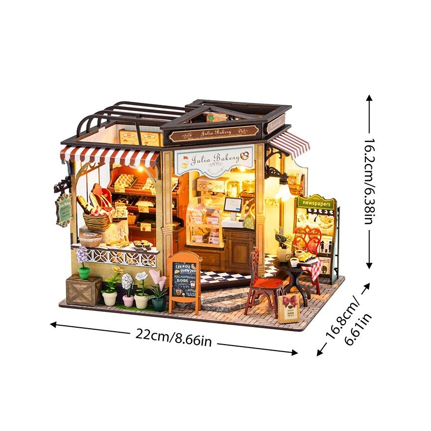 2Kids Toys - Casa in miniatura Panificio di Julia 2xAAA