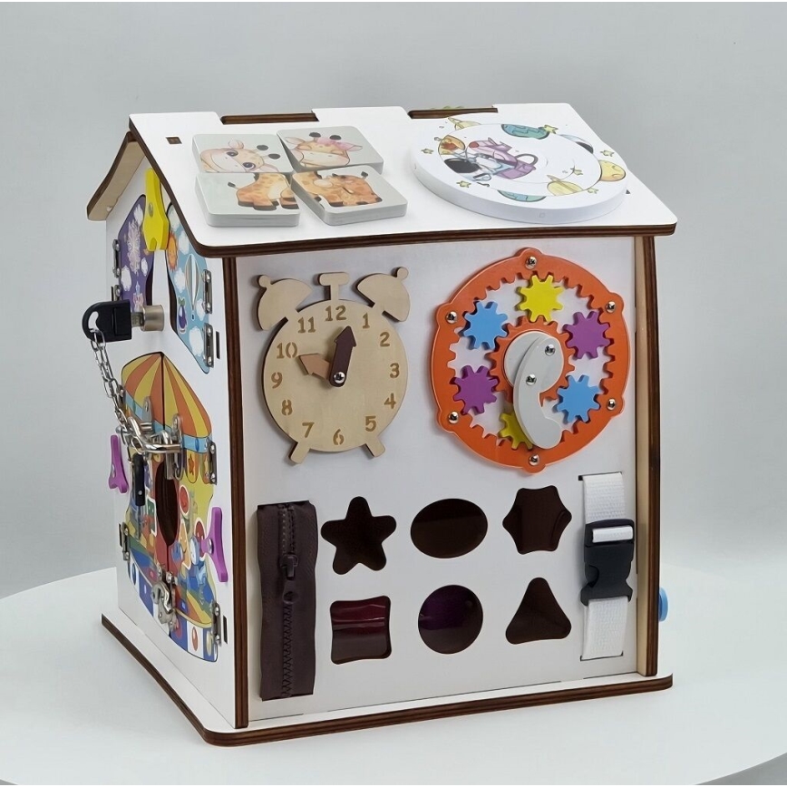 2Kids Toys - Casetta con pannello attività bianca