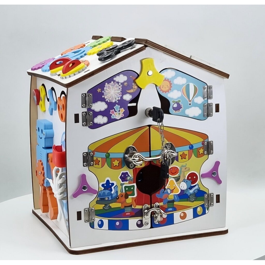 2Kids Toys - Casetta con pannello attività bianca