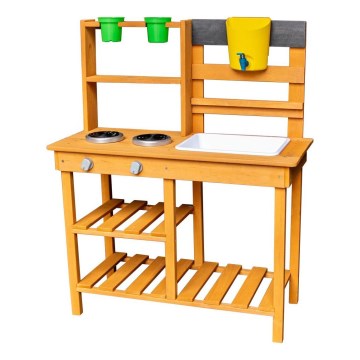 2Kids Toys - Cucina da giardino in legno con lavello