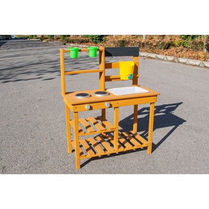 2Kids Toys - Cucina da giardino in legno con lavello