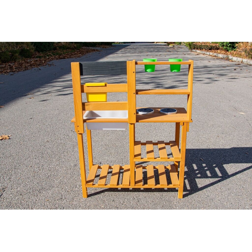 2Kids Toys - Cucina da giardino in legno con lavello