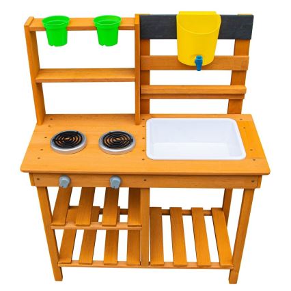 2Kids Toys - Cucina da giardino in legno con lavello