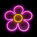 2Kids Toys - Decorazione da parete effetto neon LED/5W/USB a forma di fiore