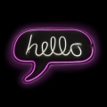 2Kids Toys - Decorazione da parete neon LED/5W/USB hello