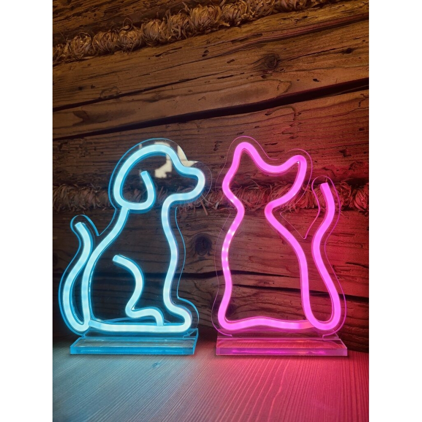 2Kids Toys - Decorazione da tavolo LED effetto neon LED/5W/USB - Cane
