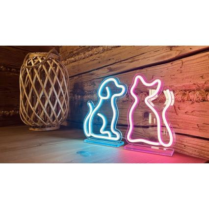 2Kids Toys - Decorazione da tavolo LED effetto neon LED/5W/USB - Cane