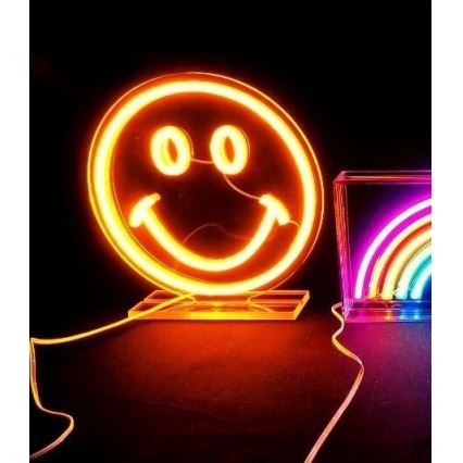 2Kids Toys - Lampada neon da tavolo a LED 5W/USB - faccina sorridente