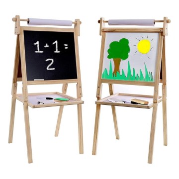 2Kids Toys - Lavagna magnetica in legno doppia faccia