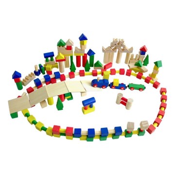 2Kids Toys - Set di 500 blocchi in legno colorati