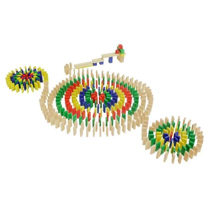 2Kids Toys - Set di 800 tessere di domino in legno colorato