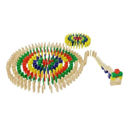 2Kids Toys - Set di domino in legno colorato, 400 pezzi