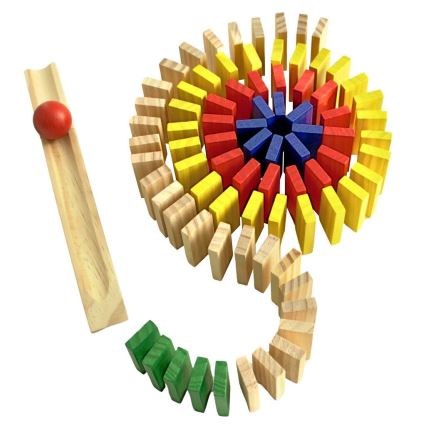 2Kids Toys - Set di domino in legno colorato, 400 pezzi