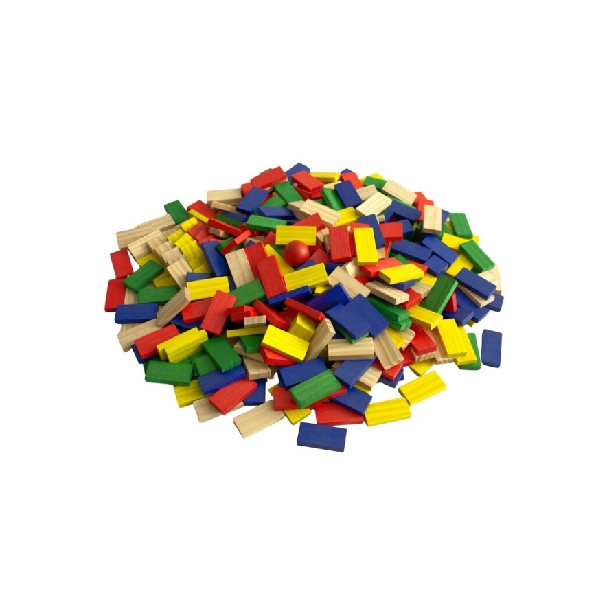 2Kids Toys - Set di domino in legno colorato, 400 pezzi