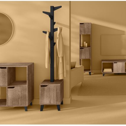 5five - Appendiabiti da terra RAME 169x35 cm nero/marrone
