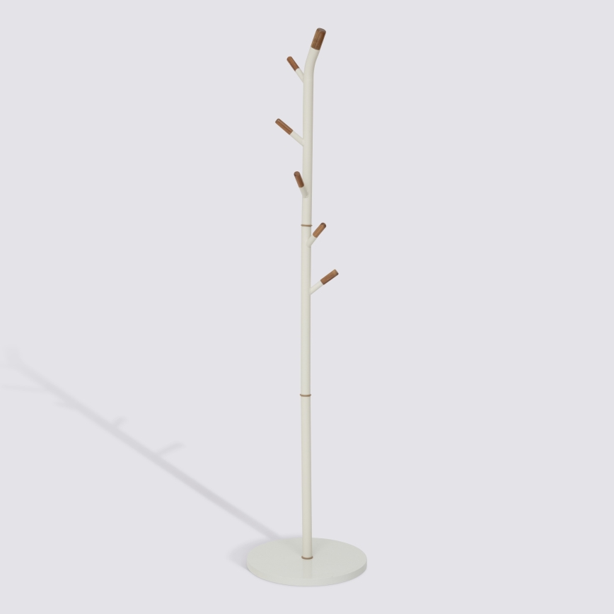 5five - Attaccapanni a piantana TALO 175,5 x 40 cm bianco/marrone