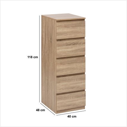 5five - Cassettiera HEIM 40x118x48 cm marrone