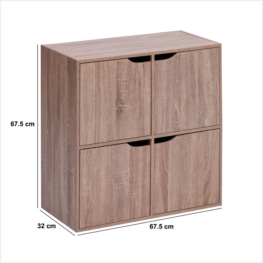 5five - Cassettiera TIDY 68x68x32 cm marrone