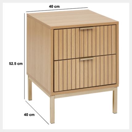 5five - Comodino ARCUS 40x40 cm marrone
