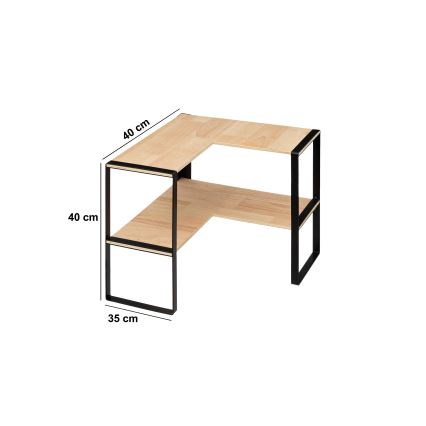 5five - Mensola angolare PALO 40x40 cm beige/nero