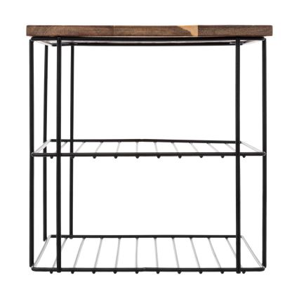 5five - Mensola da cucina BATO 24x24 cm nero/acacia