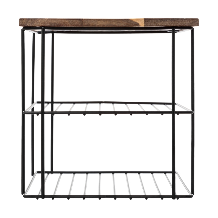 5five - Mensola da cucina BATO 24x24 cm nero/acacia
