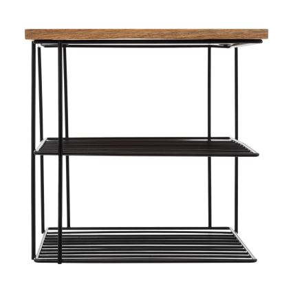 5five - Mensola da cucina BATO 24x24 cm nero/acacia