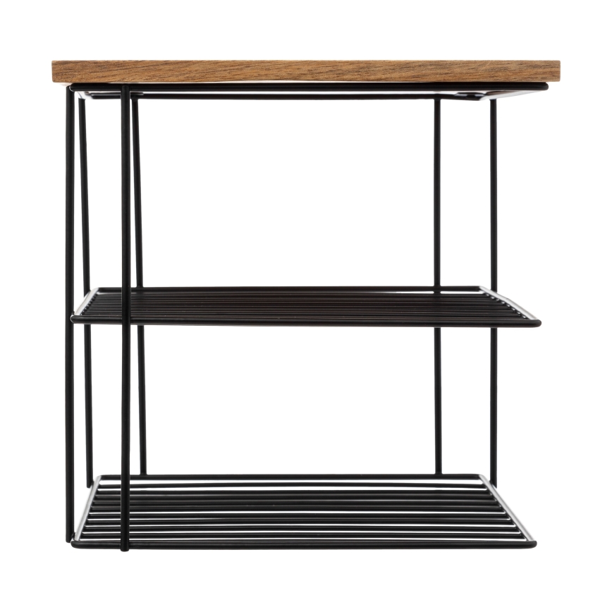 5five - Mensola da cucina BATO 24x24 cm nero/acacia