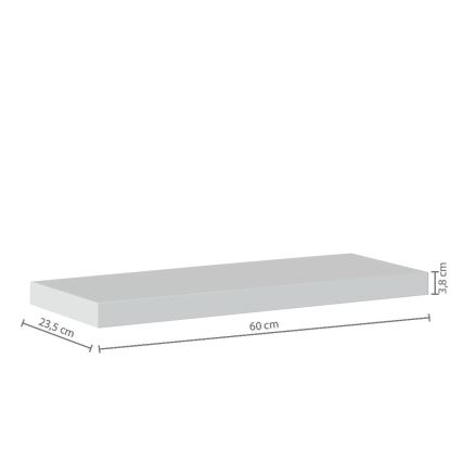5five - Mensola da parete HYLE 60x24 cm bianca