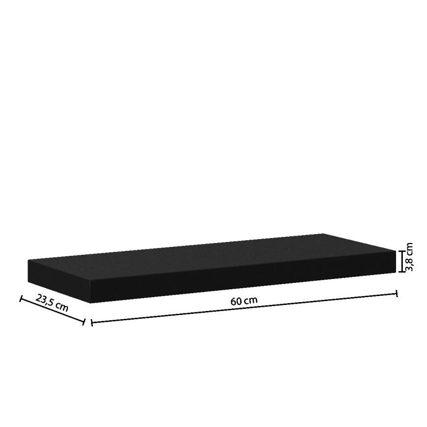5five - Mensola da parete HYLE 60x24 cm nera