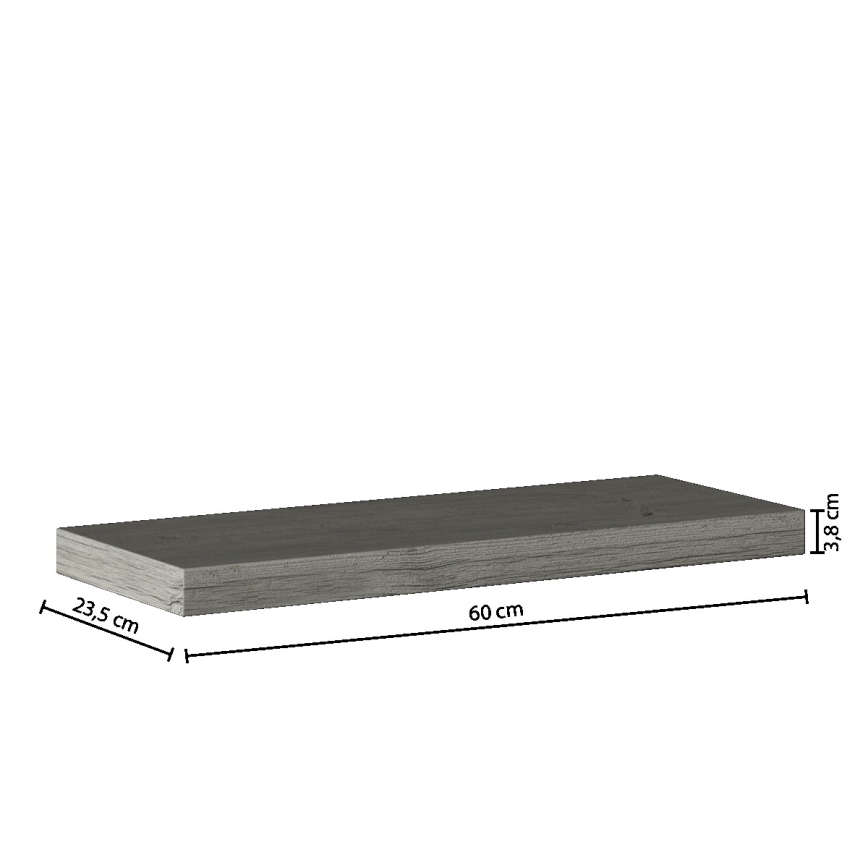 5five - Mensola da parete HYLE 60x24 cm rovere grigio