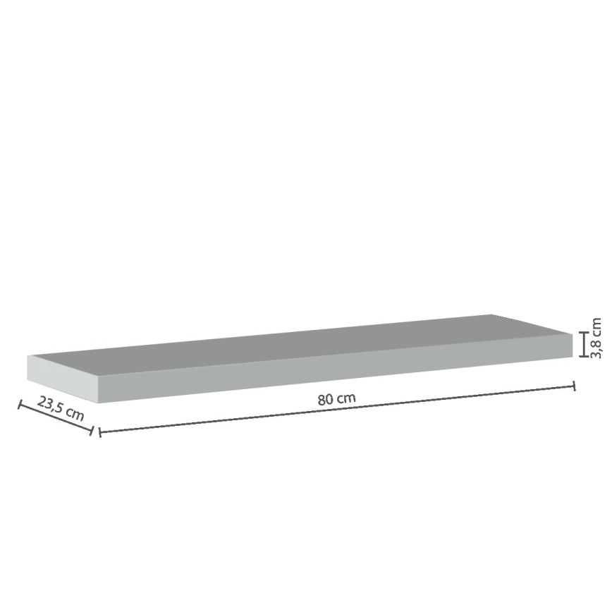 5five - Mensola da parete HYLE 80x24 cm bianca